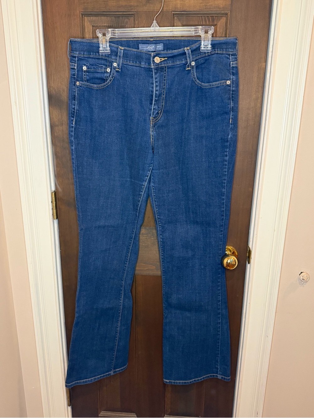 Levi's Bootcut Blue Jeans Women’s Size 14 L Long Stretch Denim